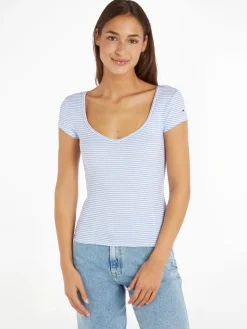 TJW BBY STRIPE SS TOP june iris-multi