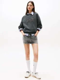 TJW BXY LEOPARD VARSITY CREW black