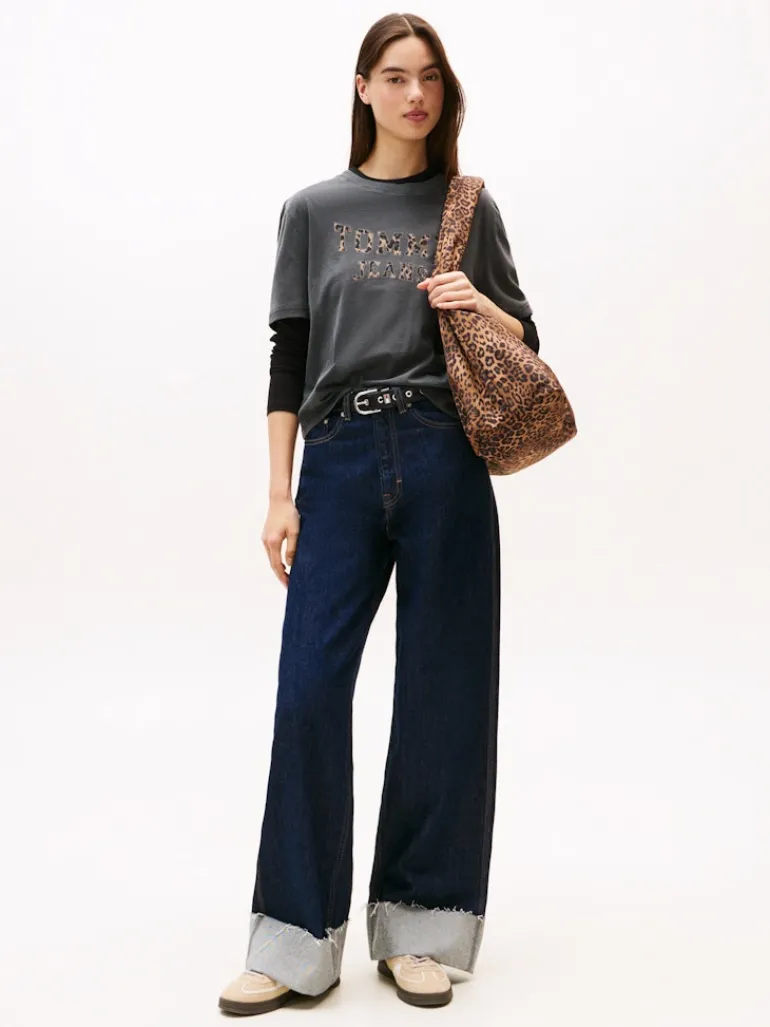 TJW BXY LEOPARD VARSITY TEE black