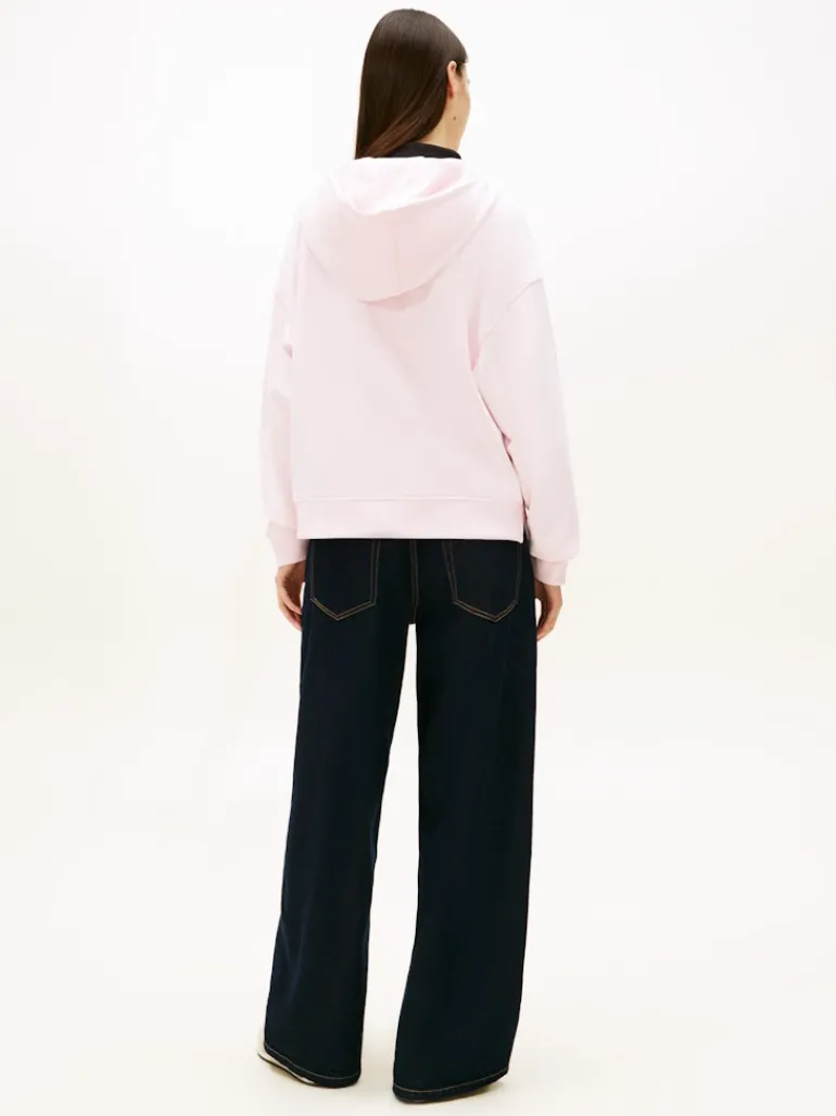 TJW BXY S-FLAG 1/4 ZIP HOODIE light pink