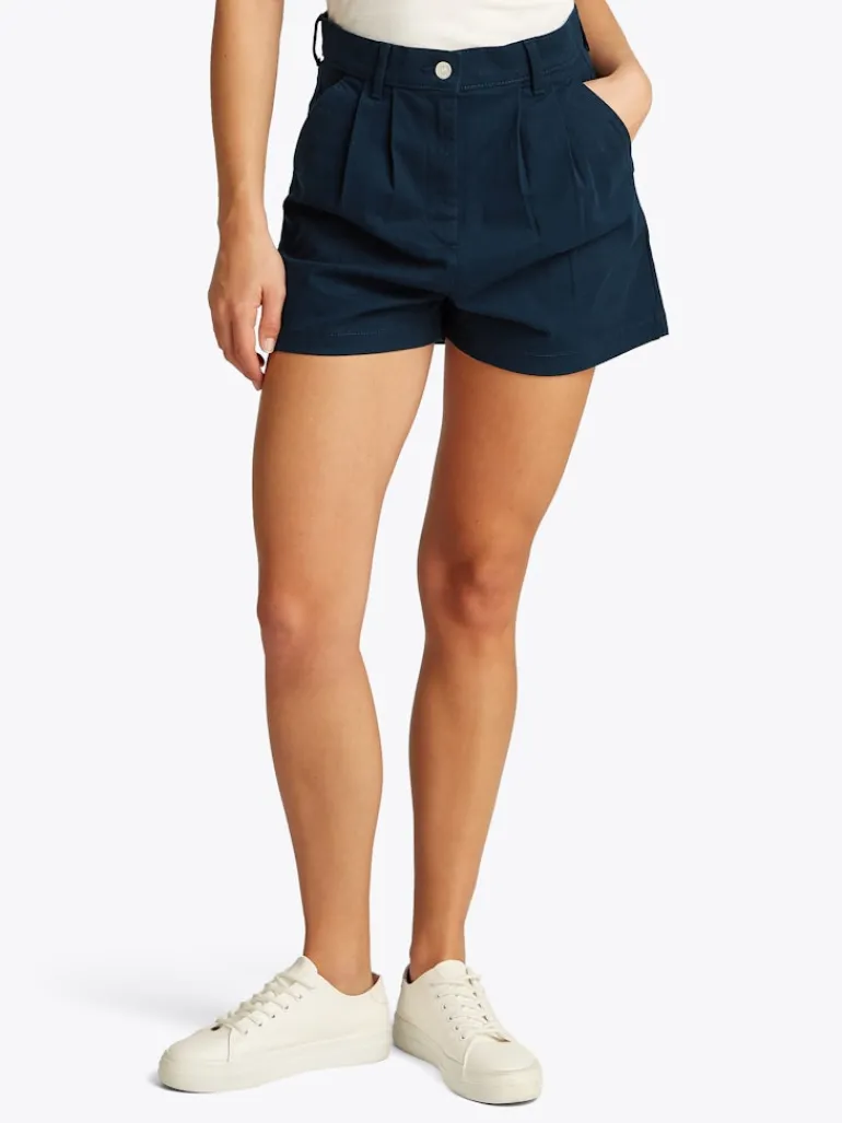 TJW CLAIRE HR PLEATED SHORT dark night navy