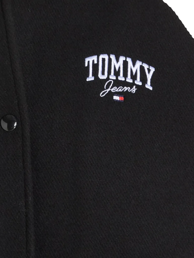 TJW CORD WOOL MIX LETTERMAN black