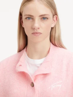 TJW COSY SIGANTURE CARDIGAN aloha pink