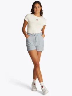 TJW COTTON LINEN SHORT colorado blue - stripe