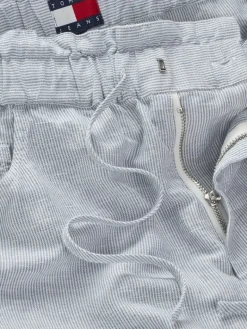 TJW COTTON LINEN SHORT colorado blue - stripe