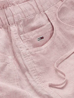 TJW COTTON LINEN SHORT precious pink - stripe
