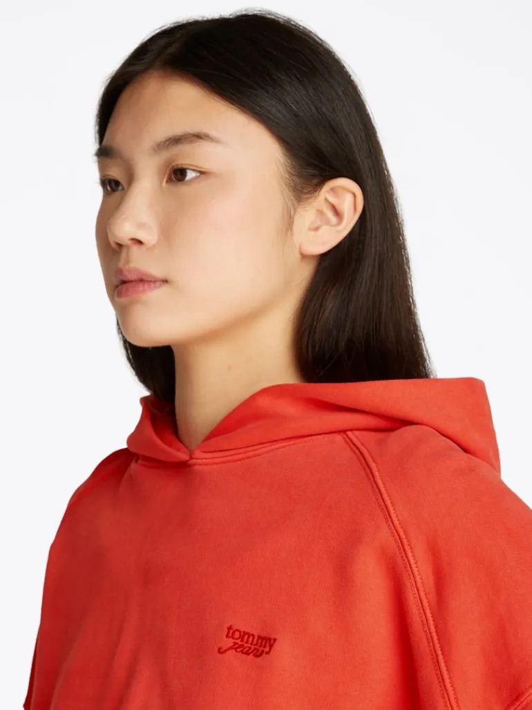TJW CRP GMD SCRIPT HOODIE bright vermillion