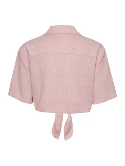 TJW CRP LINEN SS SHIRT precious pink-stripe