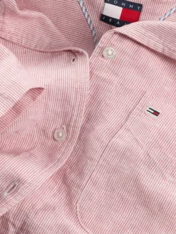 TJW CRP LINEN SS SHIRT precious pink-stripe
