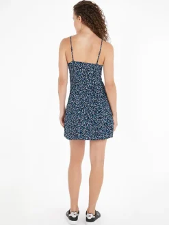 TJW DITSY FLORAL LACE DRESS blue ditsy floral print