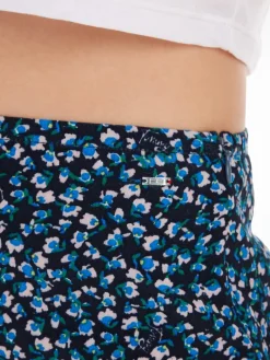 TJW DITSY FLORAL LACE MINI SKIRT blue ditsy floral print
