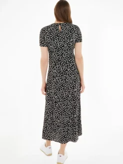 TJW DITSY MIDI SLIT DRESS ditsy daisy aop
