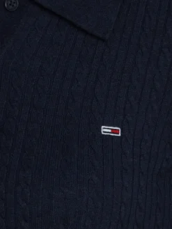 TJW F&F POLO CABLE SWEATER DRESS dark night navy
