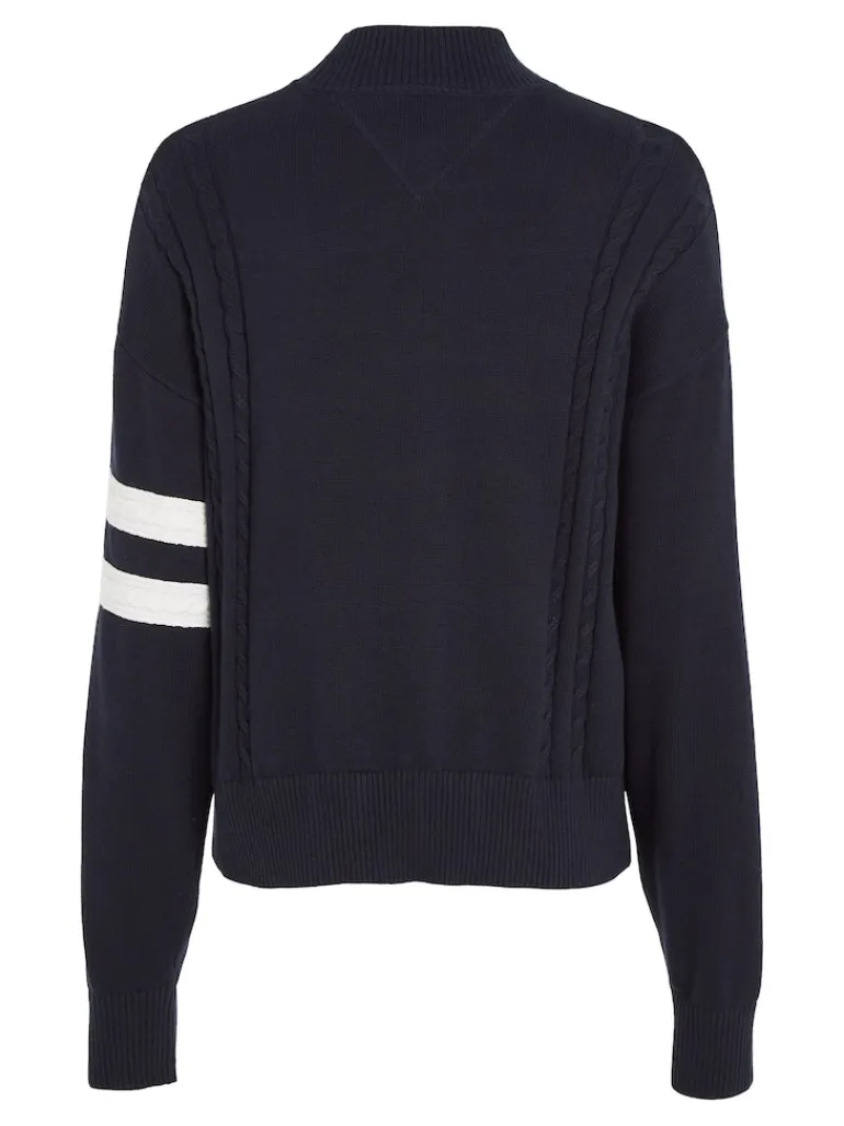 TJW LETTERMAN FLAG SWEATER desert sky
