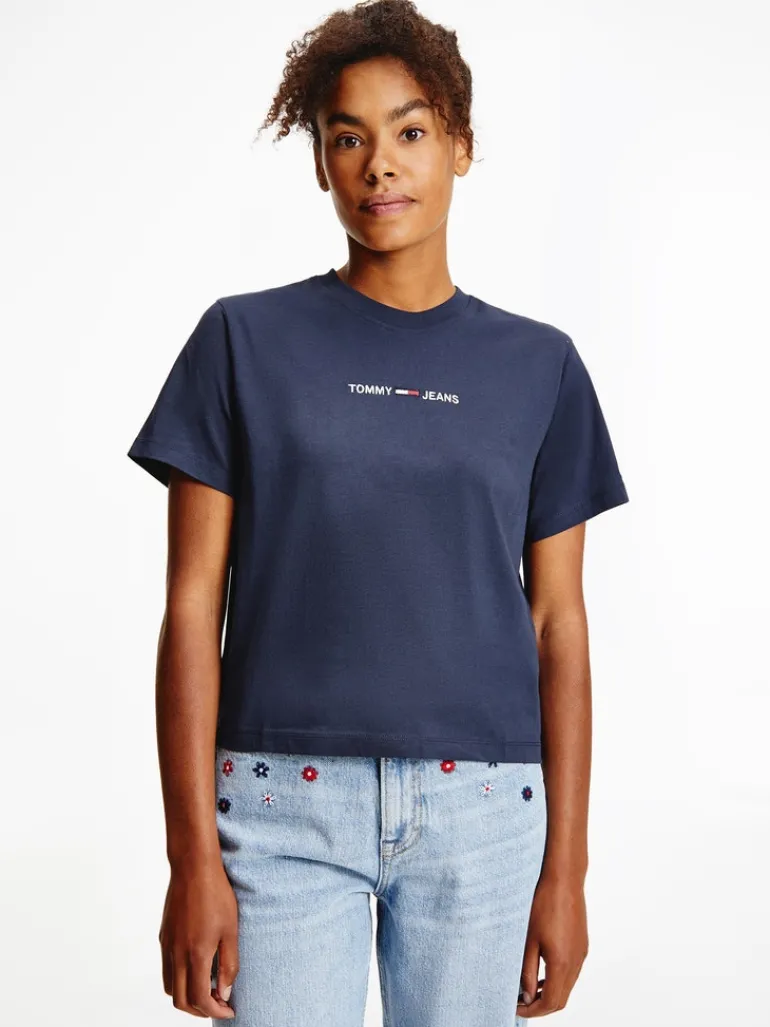 TJW LINEAR LOGO TEE twilight navy
