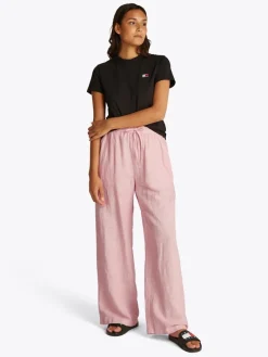 TJW LINEN PANT precious pink - stripe