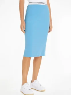 TJW LOGO WAISTBAND RIBBED SKIRT skysail