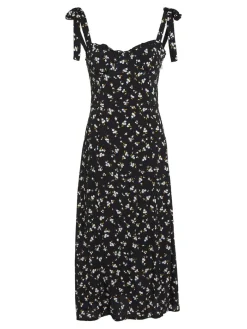 TJW MIDI FLORAL RUFFLE DRESS spring floral