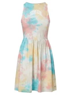 TJW MULTI TIE DYE SKATER DRESS tie dye multi