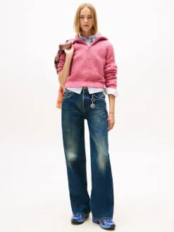 TJW NEP 1/4 ZIP SWEATER mystic pink