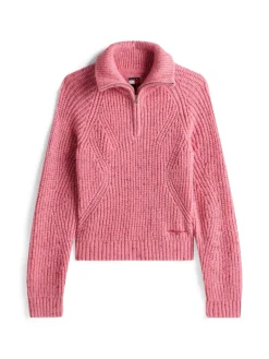 TJW NEP 1/4 ZIP SWEATER mystic pink