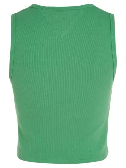 TJW POP BADGE HANDKERCHIEF TOP coastal green