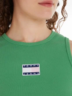 TJW POP BADGE HANDKERCHIEF TOP coastal green