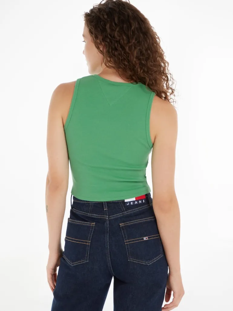 TJW POP BADGE HANDKERCHIEF TOP coastal green