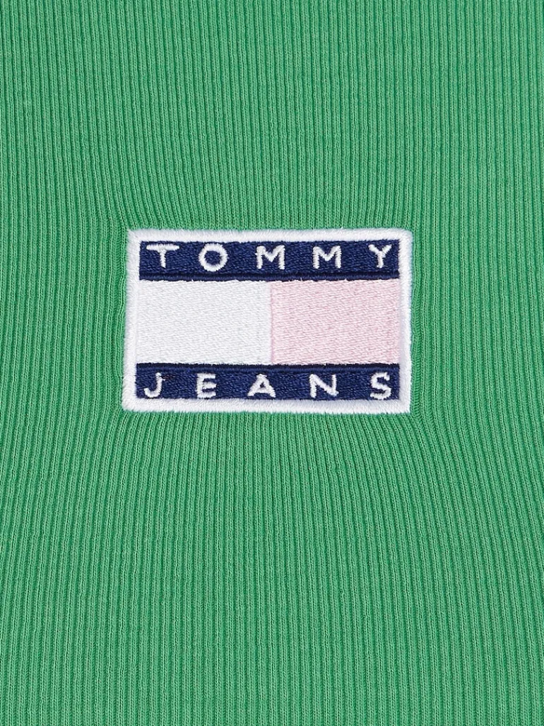 TJW POP BADGE HANDKERCHIEF TOP coastal green