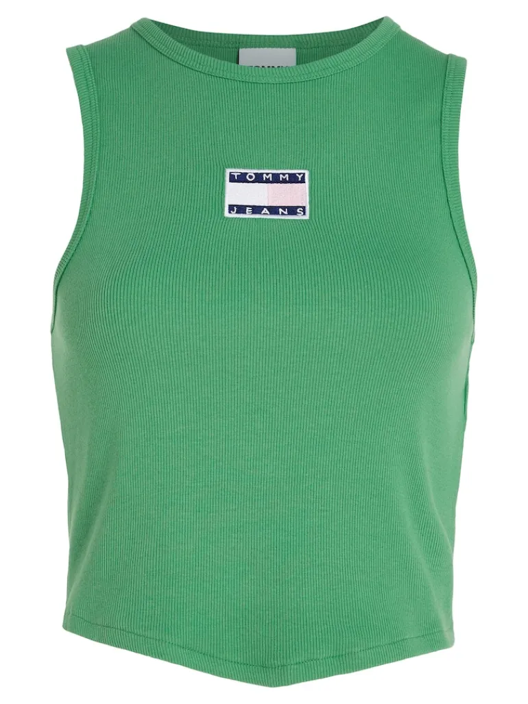 TJW POP BADGE HANDKERCHIEF TOP coastal green