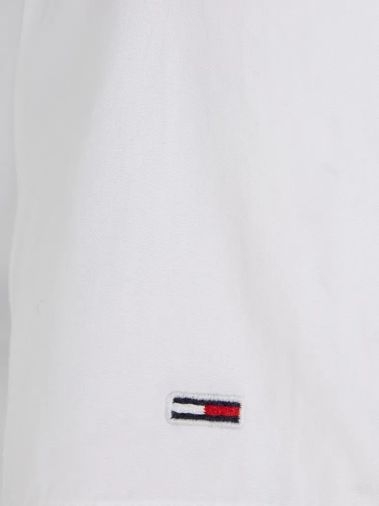 TJW POPLIN TIERED SS MIDI DRESS white