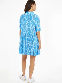 TJW PSYCHEDELIC SHIRT DRESS blue psychedelic print