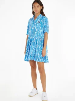 TJW PSYCHEDELIC SHIRT DRESS blue psychedelic print