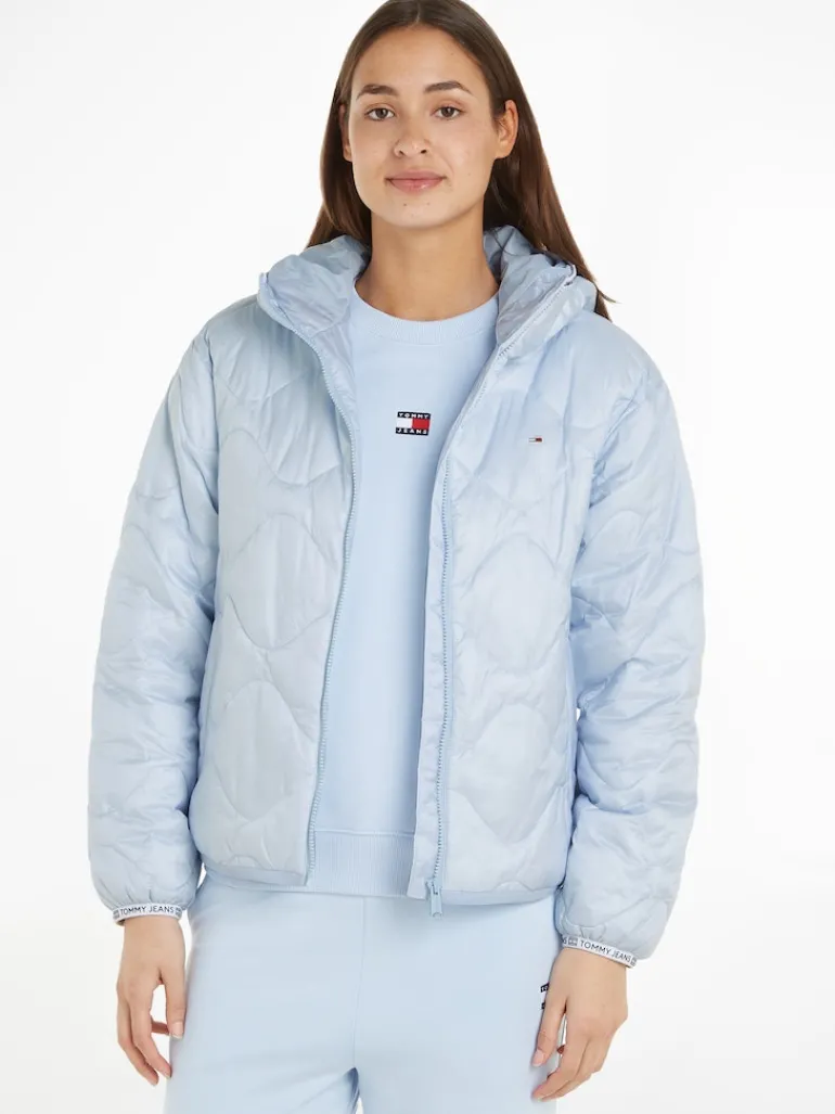 TJW QUILTED TAPE HOOD PUFFER EXT breezy blue