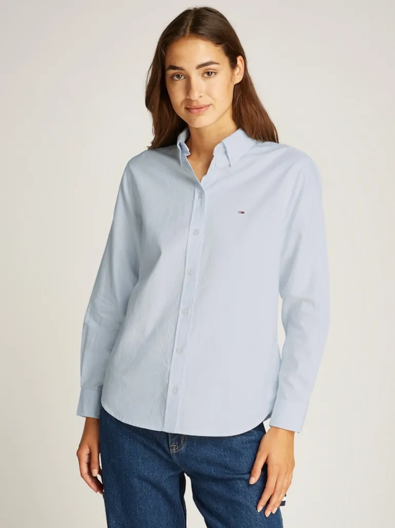 TJW REG OXFORD SHIRT sweet blue-white stripe