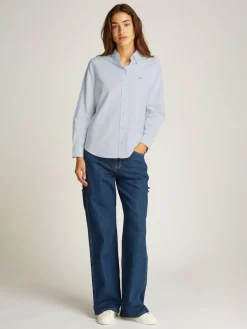 TJW REG OXFORD SHIRT sweet blue-white stripe