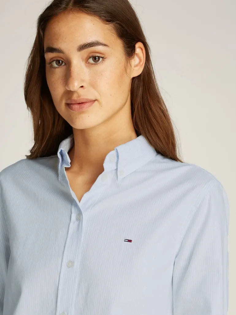 TJW REG OXFORD SHIRT sweet blue-white stripe