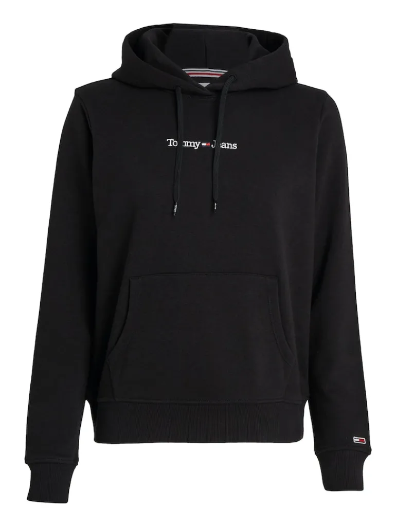 TJW REG SERIF LINEAR HOODIE black