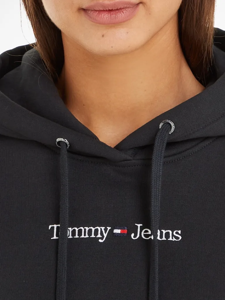 TJW REG SERIF LINEAR HOODIE black
