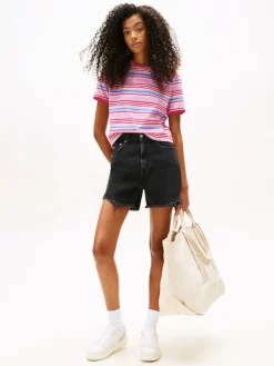 TJW REG SH SCRIPT STRIPE TEE carnival pink - stripe