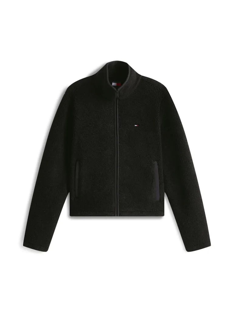 TJW REG SH S-FLAG TEDDY ZIP THRU black