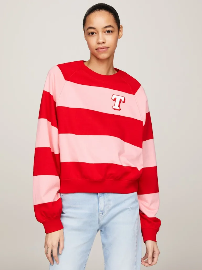 TJW RLX LETTERMAN STRP CREW EXT tickled pink - multi