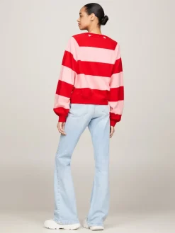 TJW RLX LETTERMAN STRP CREW EXT tickled pink - multi