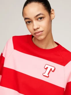 TJW RLX LETTERMAN STRP CREW EXT tickled pink - multi
