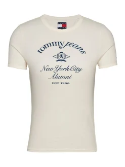 TJW SLIM CREST NYC RINGER TEE ancient white