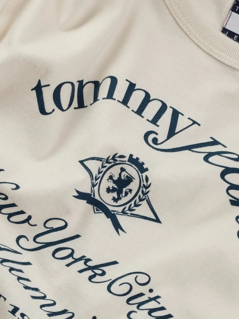 TJW SLIM CREST NYC RINGER TEE ancient white