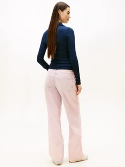 TJW SLIM ESSENTIAL RIB LS POLO dark night navy