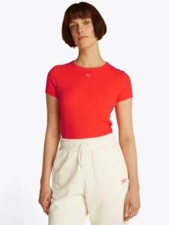 TJW SLIM ESSENTIAL RIB SS EXT bright vermillion