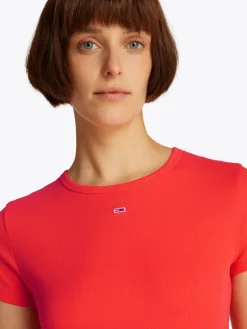 TJW SLIM ESSENTIAL RIB SS EXT bright vermillion