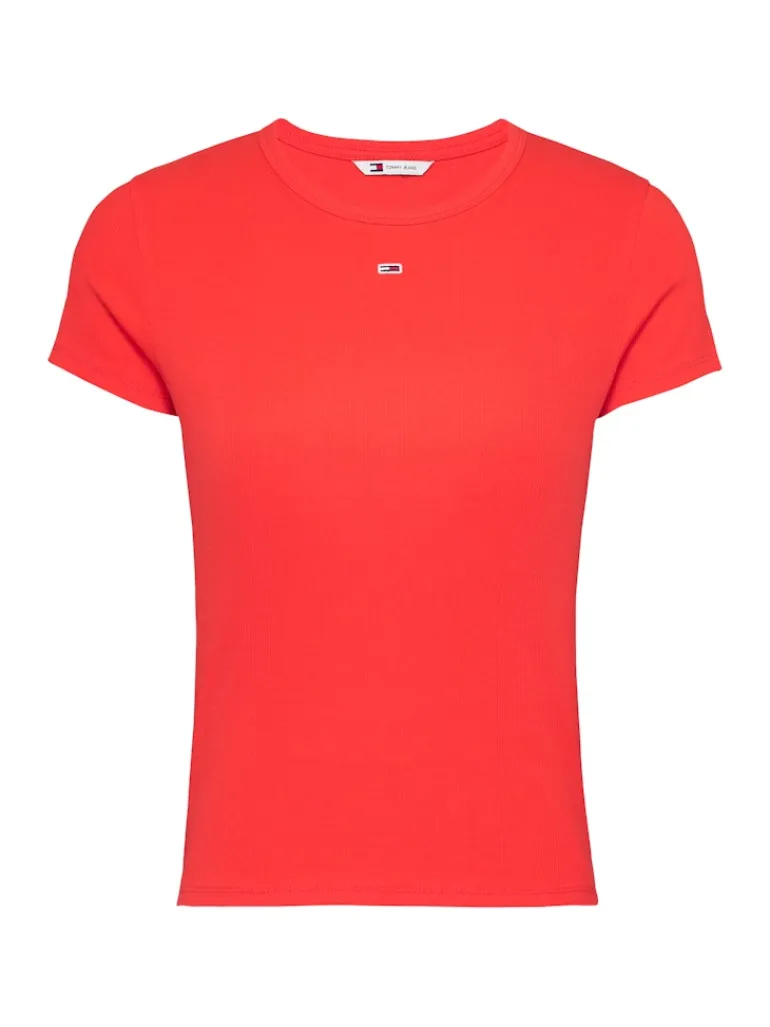 TJW SLIM ESSENTIAL RIB SS EXT bright vermillion